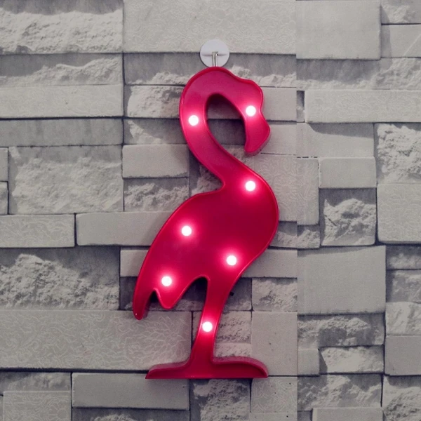 

3D LED Flamingo Style Night Light Home Decor Table Lamp Battery Operated