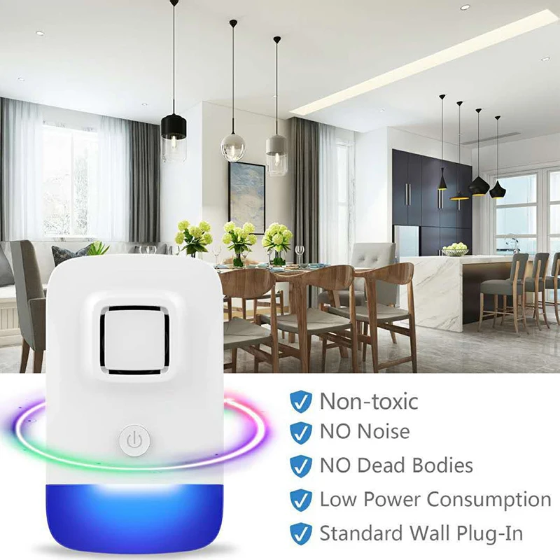 

2019 1Pcs Ultrasound Mouse Cockroach Repeller Device Insect Rats Spiders Mosquito Killer Pest Control Household Pest Rejecter