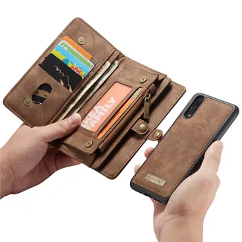 

FTAIDKJ Multifunction PU Leather Zipper Wallet Card Slot Filp Phone Case For Huawei Mate 20 Pro P20 Lite P20 Pro Purse Cover Bag