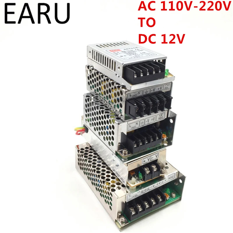  Lighting Converter Transformers AC110-220V to DC12V LED Lights Driver for LED Strip CCTV Switch Pow - 32811120869