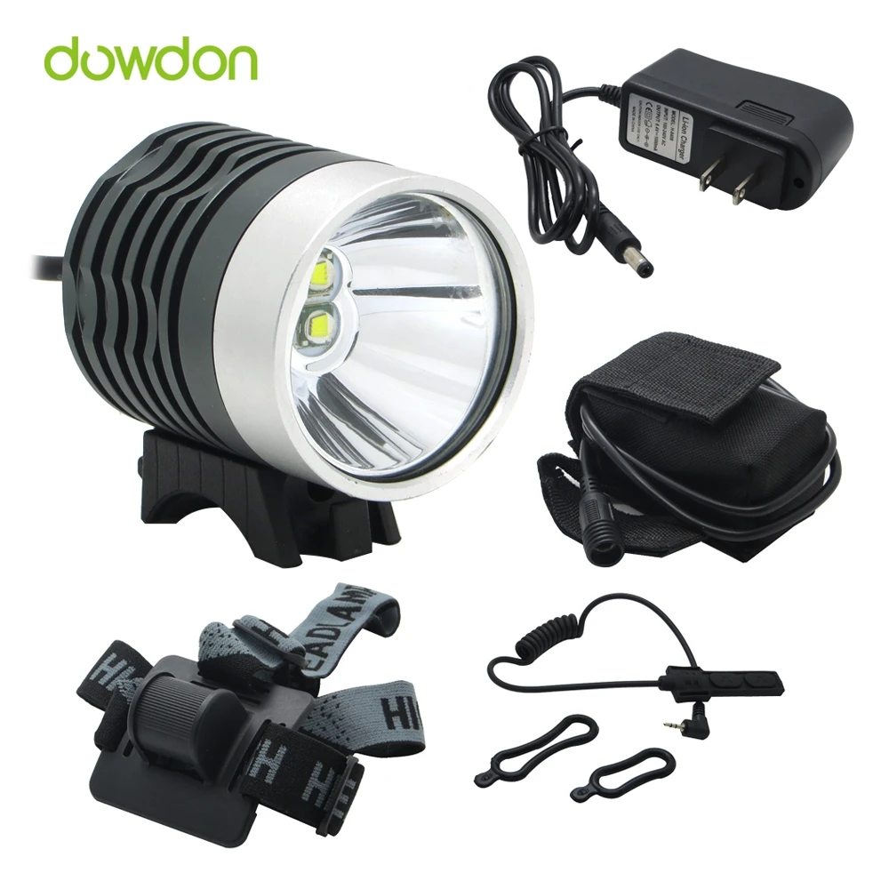 1450LM Dual CREE XM L2 LED Headlight Bicycle Front Bar Light with 18650