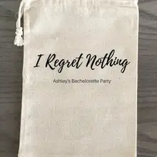 Изготовленный на заказ я не жалею ничего девичника похмелья восстановление выживания набор подарок на свадьбу сумки прием гостей в доме невесты мешки для конфет