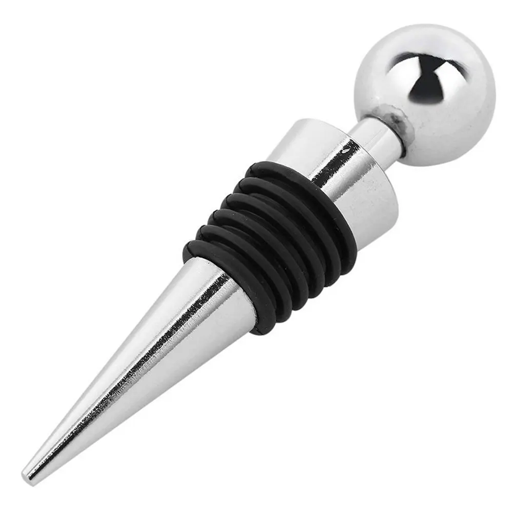 Silver 3 Упаковка пробка для винной бутылки коллекция красное вино пробка для пивных бутылок твист хром шар дизайн - Цвет: Silver