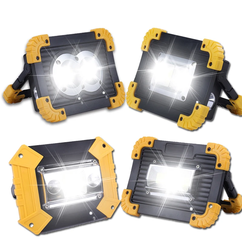 

100W Led Portable Spotlight 30000lm Super Bright Led Work Light Rechargeable for Outdoor Camping Lampe Led Flashlight by 18650
