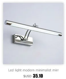 Европейском стиле стрейч Регулируемый Зеркало LED лампы передних современный простой стены ванной свет водонепроницаемый