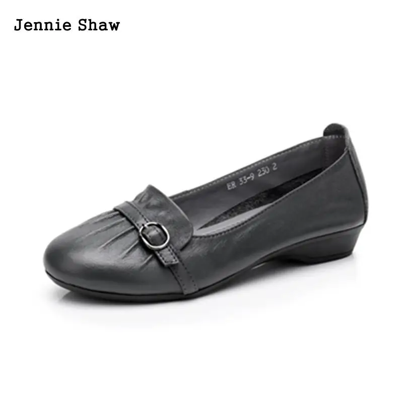 real leather flats
