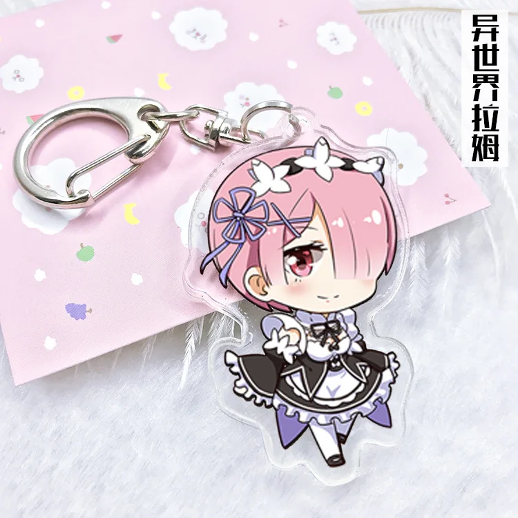 1 шт. 6 см аниме брелок Аниме Re:Zero Kara Hajimeru Isekai Seikatsu Rezero Rem Ram cameltoe Doubleside брелоки с
