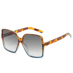 Модные квадратные солнцезащитные очки для женщин Роскошные брендовые негабаритные дизайнерские солнцезащитные очки градиентные черные и