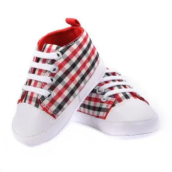

0-18 M Infants Baby Boy Girl Soft Sole Crib Shoes Casual Lace Prewalkers Sneaker