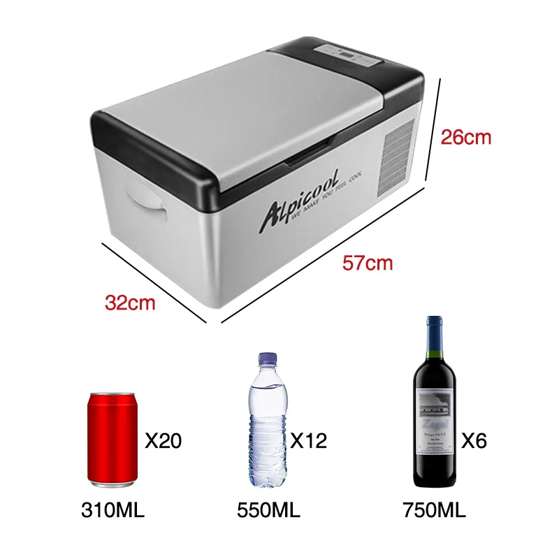  15L Car Refrigerator Fridge Mini Compressor Refrigerator Car Cooler Auto-Refrigerator Home Car Frid