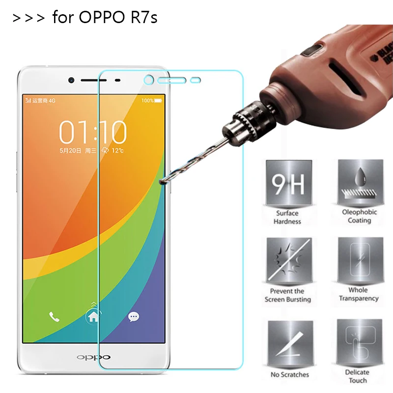 10 шт./лот Премиум закаленное Стекло для OPPO R7S Экран протектор Защитная пленка