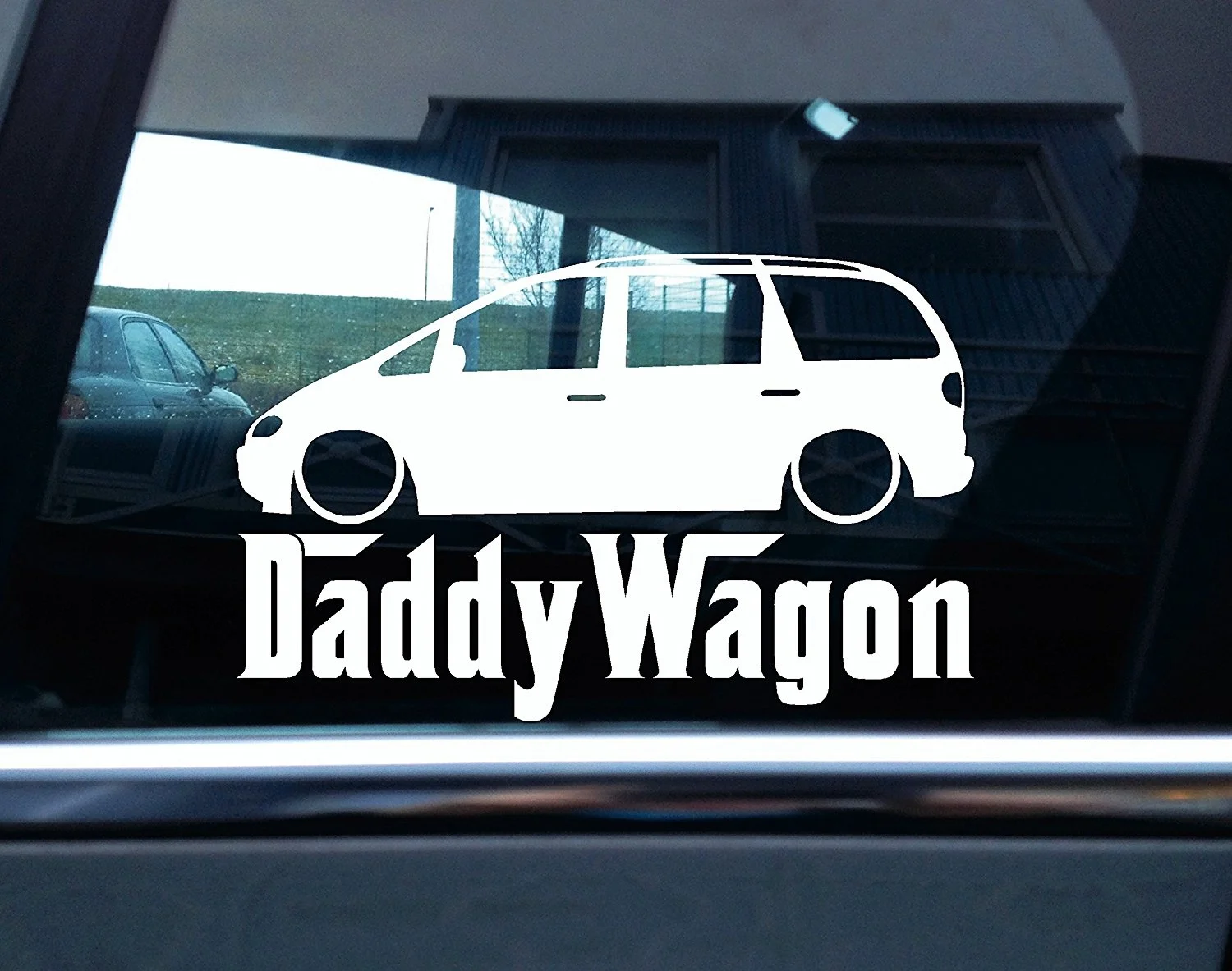 Спущенная Наклейка на окно sharan mk1 DADDY WAGON 15 см|Наклейки| |