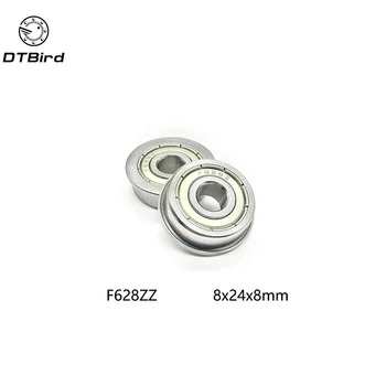 

40pcs flange bushing ball bearings F628ZZ 8*24*8 mm radial shaft