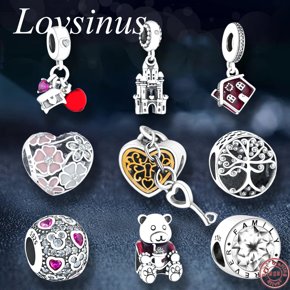 

Fit Original Pandora Charm Bracelet 925 Sterling Silver Bead House Regal Castle Charms DIY Jewelry Christmas Gifts Factory Price