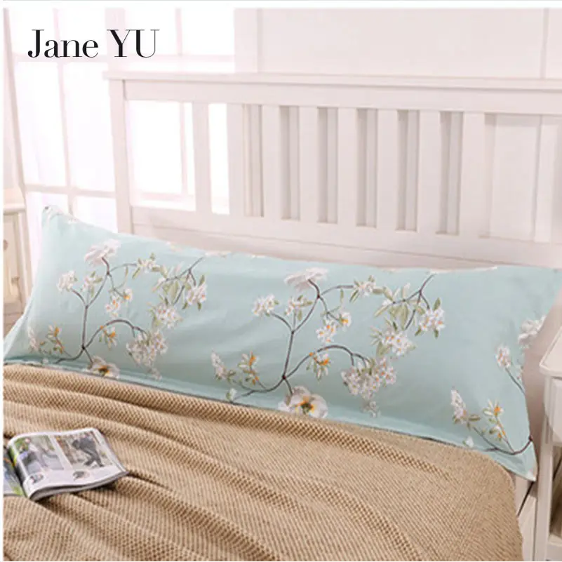 

JaneYU Double Pillowcase Lovers Wedding Lengthening 1.2 Meters /1.5/1.8 M Long Cotton Large Size Pillow Case