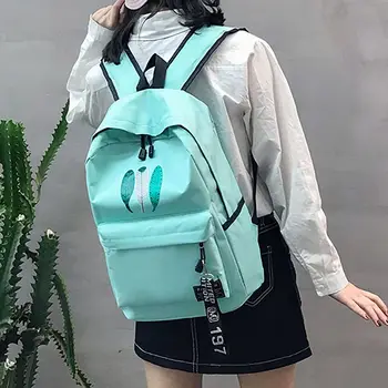 

Women Backpack Feather Print Travel Backpack School Bag Rucksack Student Backpacks