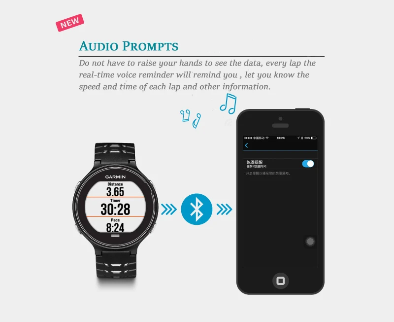 Garmin Forerunner630 Smart Running Watch GPS Sports Heart Rate Physiological Indicators Waterproof Touch Screen Daily Activity Sleep Fatigue Monitoring Running Correction