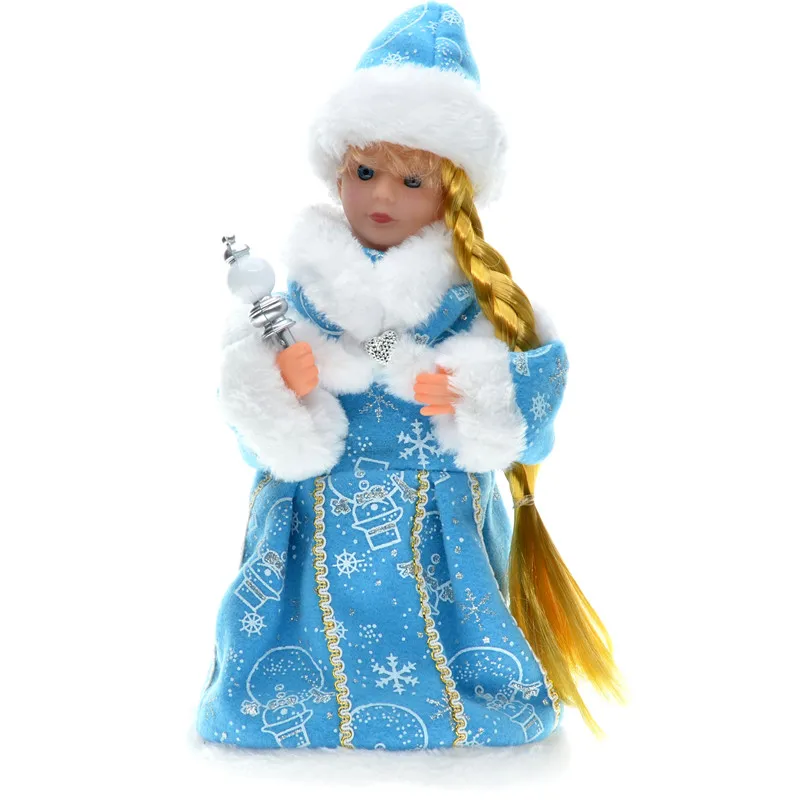 Goede 30 cm Nieuwe Jaar Kerst Ornamenten Elektrische Kerstman Muzikale Dansen Pluche Poppen Speelgoed Geschenken Voor Kind Home Decoraties Ambachten
