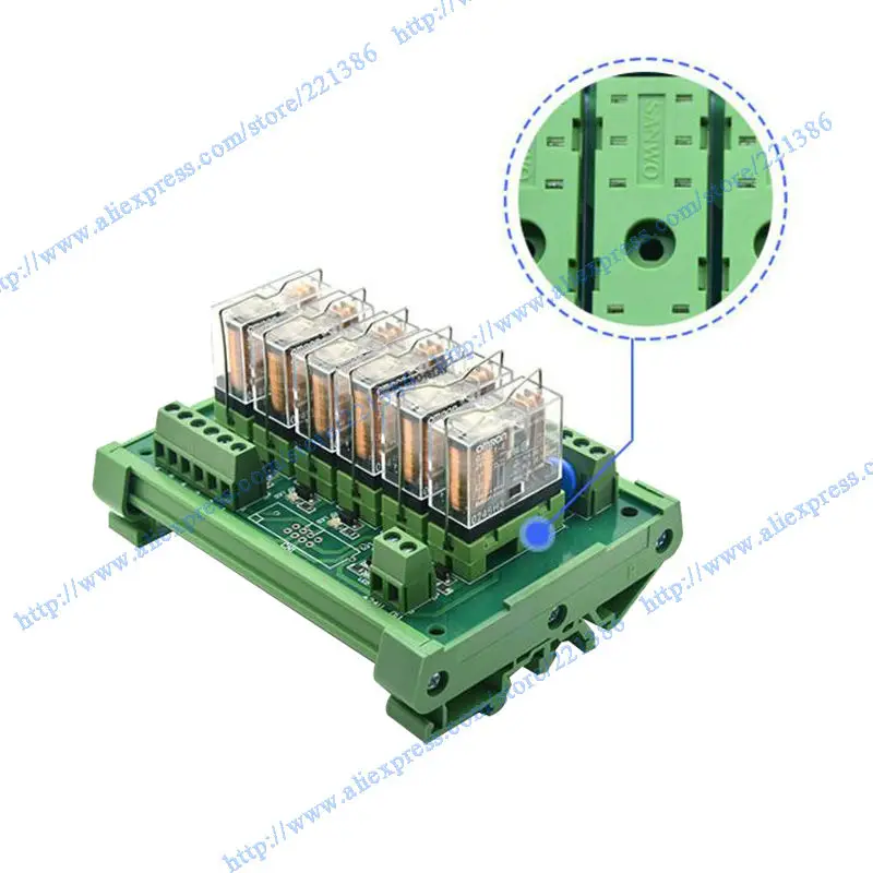 24V 16A Omron Реле модуль 6-канальный драйвер платы выход Плата усилителя платы ПЛК Omron Реле G2R-1-E Omron PNP триггерный релейный модуль