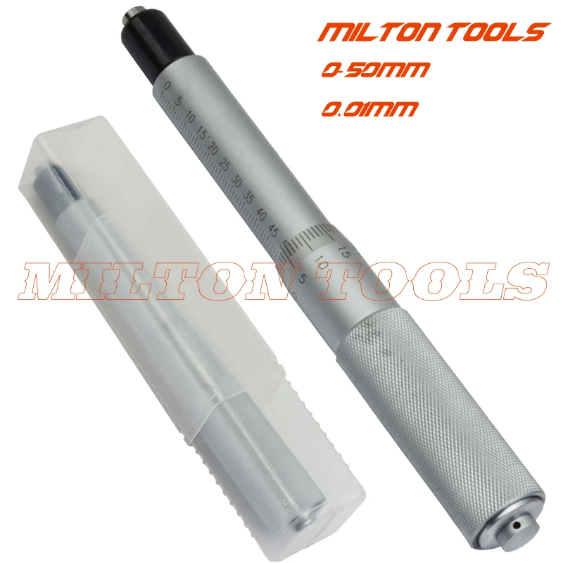 

0-50mm micrometer head with nut Metal Measure Tool flat head Micrometer Head 50mm x 0.01mm
