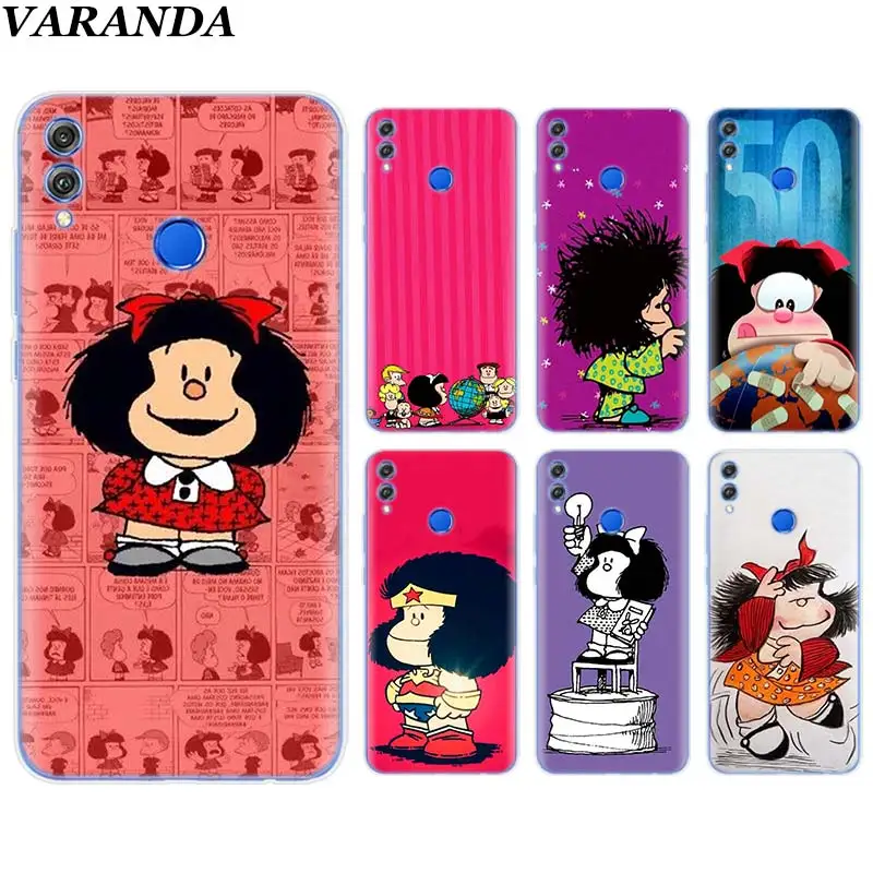 

Mafalda Silicone Soft Case for Huawei Honor 8X 8C 8S 8A 9 10 Lite 20i View 20 Y6 Y7 Y9 2019 Case Coque