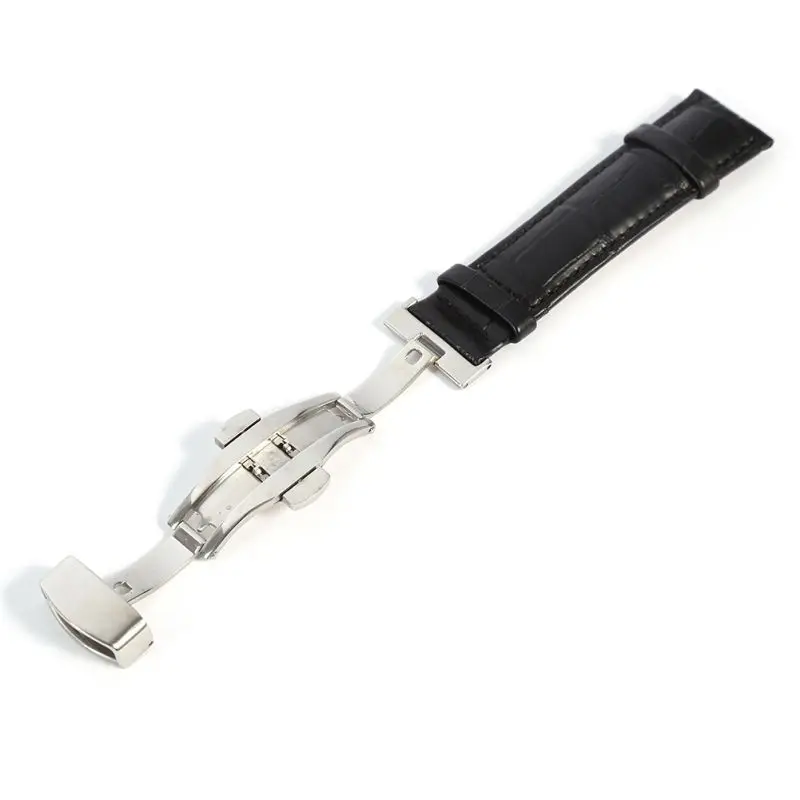 New Black Coffee Butterfly buckle Watchband 100% Genuine Leather Watch Band 16mm 18mm 20mm 22mm 24mm High Quality Watch Strap New Black Coffee Butterfly buckle Watchband 100% Genuine Leather Watch Band 16mm 18mm 20mm 22mm 24mm High Quality Watch Strap