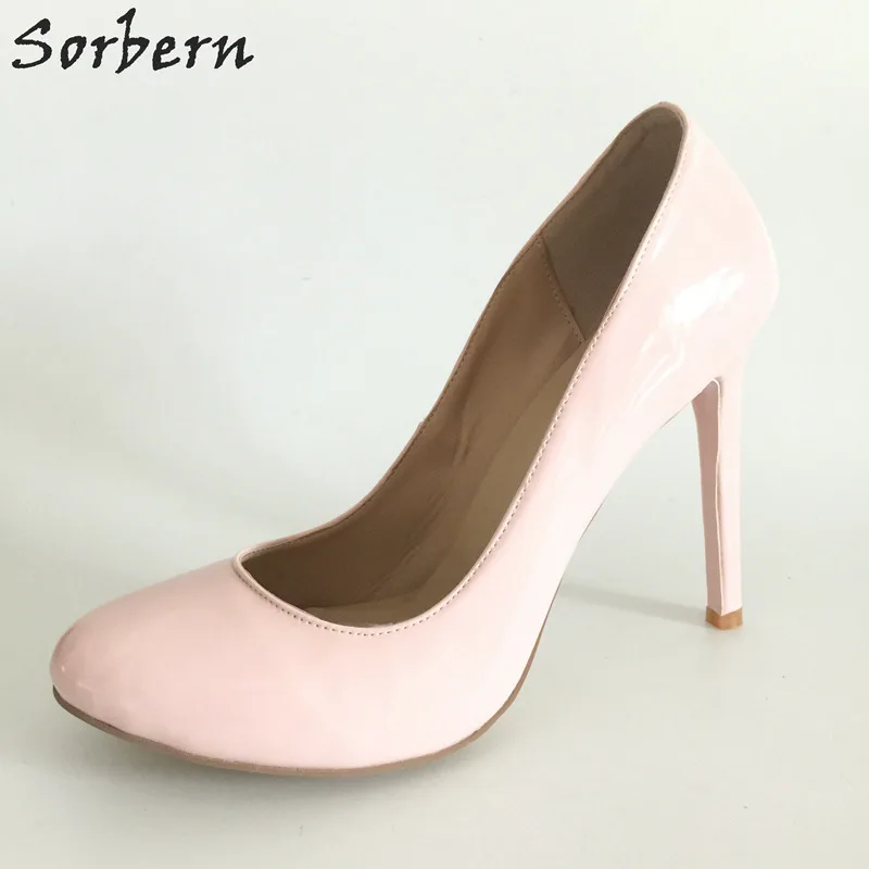 light pink patent leather heels