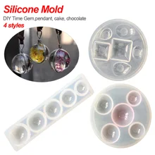 Exoxy полимерные формы, ювелирные изделия, инструменты, 1 шт., водный кристалл, клей, круглый кабошон, Круглый Кулон, силиконовая УФ-форма для изготовления ювелирных изделий