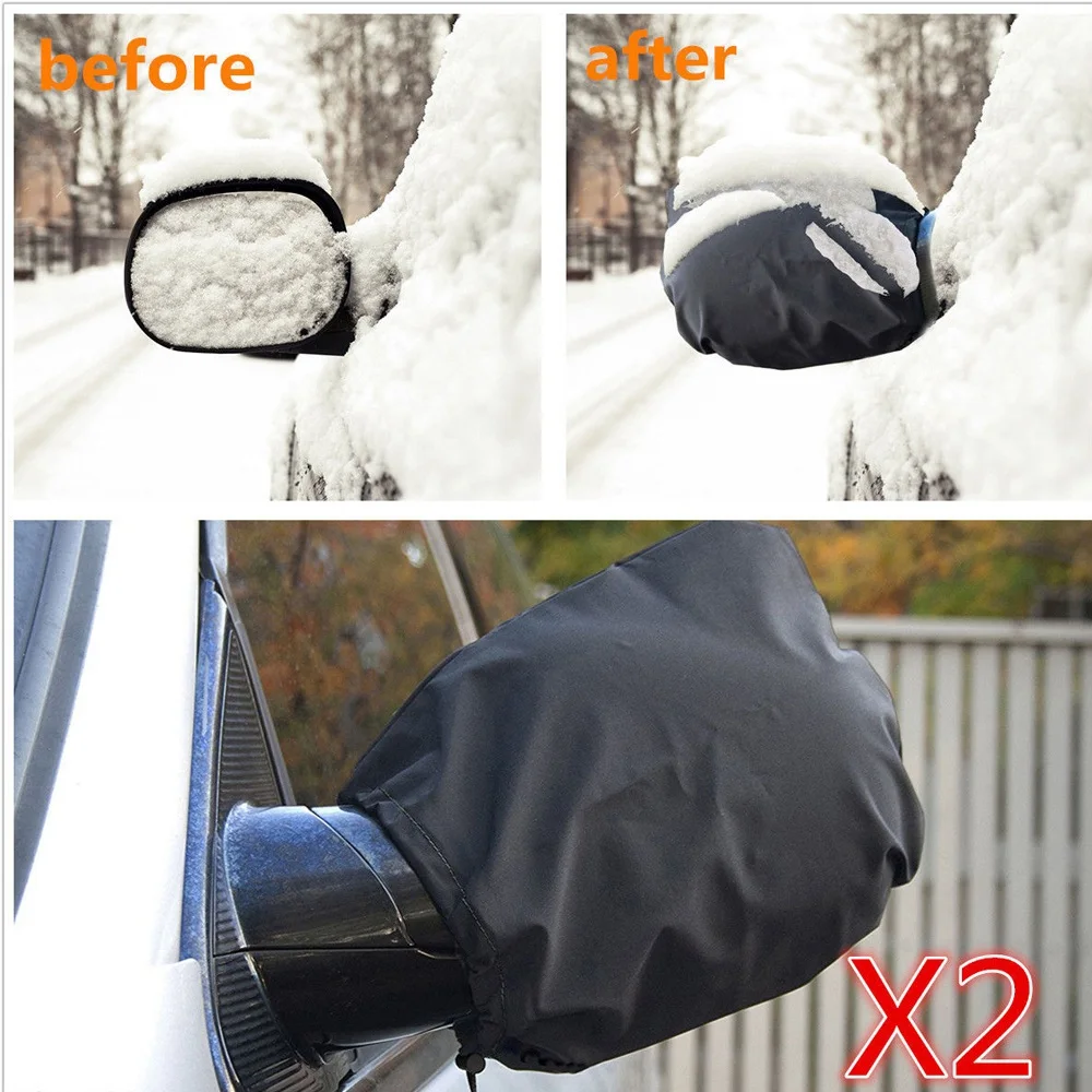 2PCS Winter anti-snow anti-frost Cover for Car Rearview Mirror Protection Car Clothing Cover with Rearview Mirror Cover