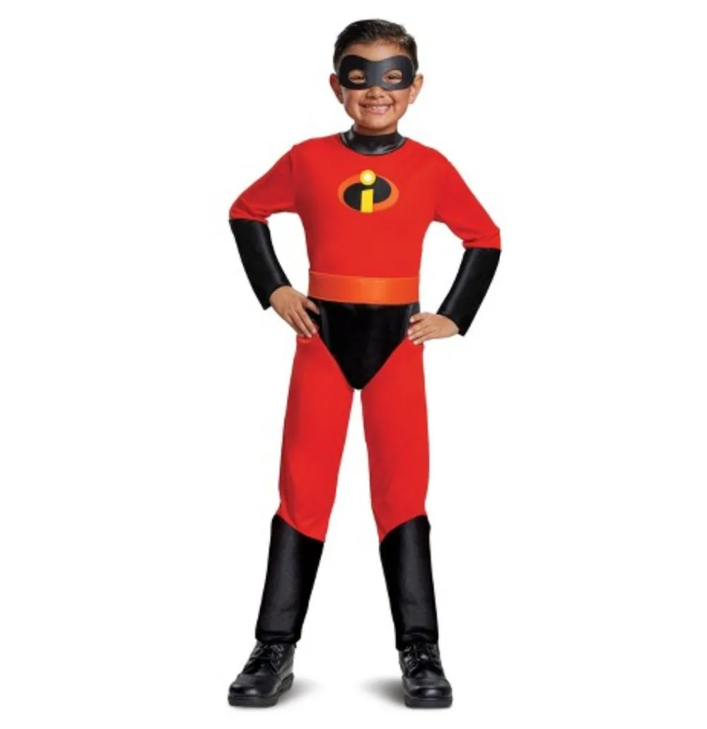 Comprare NUOVI bambini Costume di Halloween Mr. Incredible tuta Costume ragazzi Dash Cosplay Bambini Costume Da Supereroe