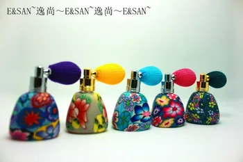 

Wholesale RQ19-15ML clay perfume bottle glass empty airbag spray bottle 100pcs/lot