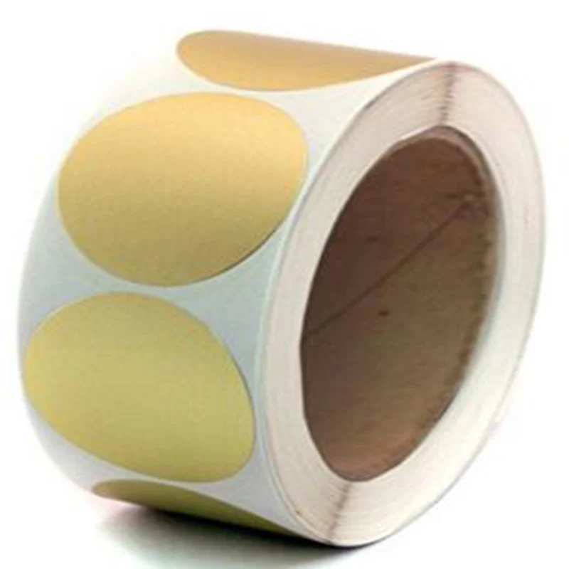 

Wootile 2" paper copper Metallic Gold Color-code Dot Sticker Labels | Permanent Adhesive, Write on Surface - 500/roll