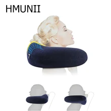 Удобная многоцветная u-образная дорожная подушка для шеи автоматическая поддержка шеи Подушка для отдыха головы с памятью пены аксессуары для путешествий
