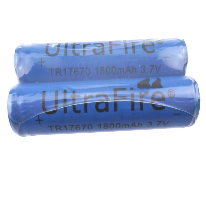 U-F TR17670 1800 mAh 3,7 V литий-ионная аккумуляторная батарея с защитой PCB источник питания для светодиодный фонарик(1 пара