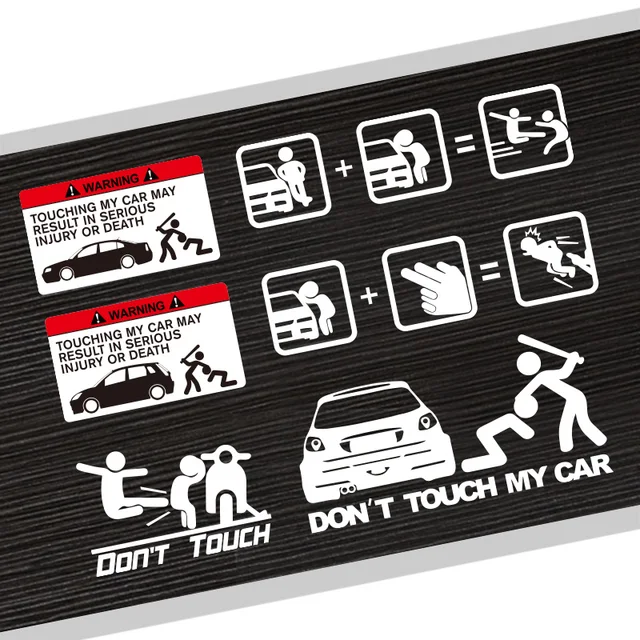 don t touch my car beating bad guy jdm sticker car styling badge