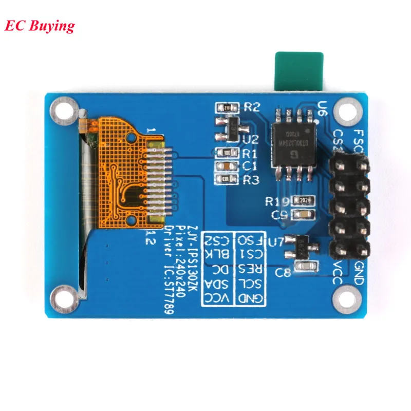 1,3 дюймовый ips экран ST7789 OLED lcd 240*240 TFT дисплей модуль DIY для Arduino 10Pin lcd плата GT30L3254W электронная