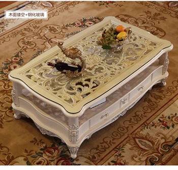 Европейский стиль центральный стол с мрамором для гостиной - Цвет: FOUR COLOUR