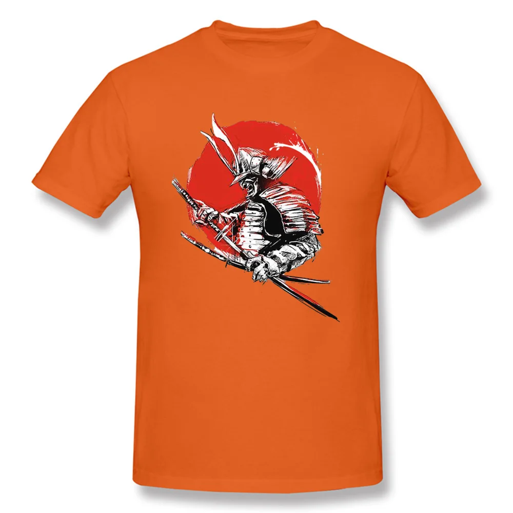  Men Tshirts Sunset Samurai Warrior 8573 Casual Tops & Tees Cotton O-Neck Short Sleeve Leisure Tee Shirts Thanksgiving Day Sunset Samurai Warrior 8573 orange