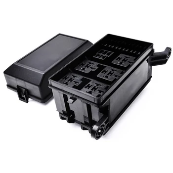 

Auto Automotive Fuse Relay Box Holder Block Circuit Protector Terminals Car Fuse Relay Holder 6 Slot Relay Box 6 Relay New