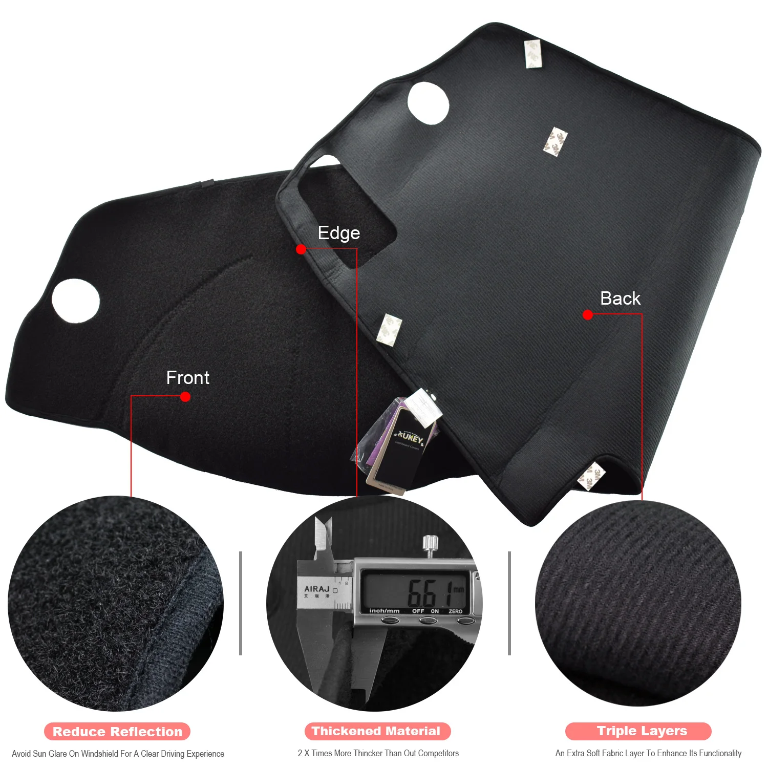 Коврик для приборной панели Xukey чехол ковровая панель Vw Golf 4 MK4 1998 2003 City 2006 2008 Jetta 2000