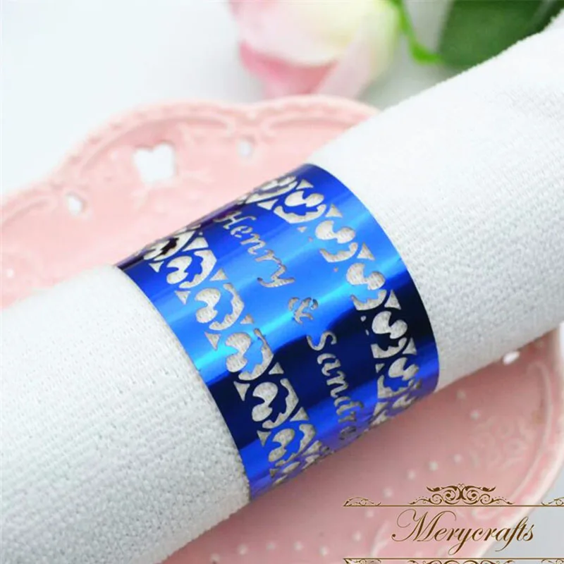 Matching laser cut paper napkin ring for wedding party decorationsGift