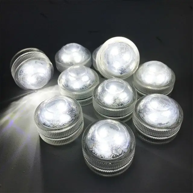 10Pcs*3LEDs Waterproof Underwater Aquarium Tank Fishbowl Lighting with