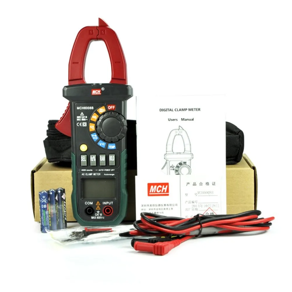 

MCH-6008B Digital Clamp Type Multimeter AC and DC Measurable Temperature Frequency Capacitance Duty Cycle Clamp Meter