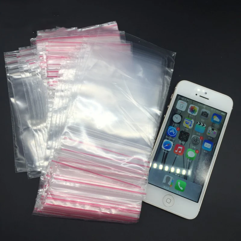 100pcs 8x12cm PE Ziplock Packaging Bags Gift Bag Food Jewelry And