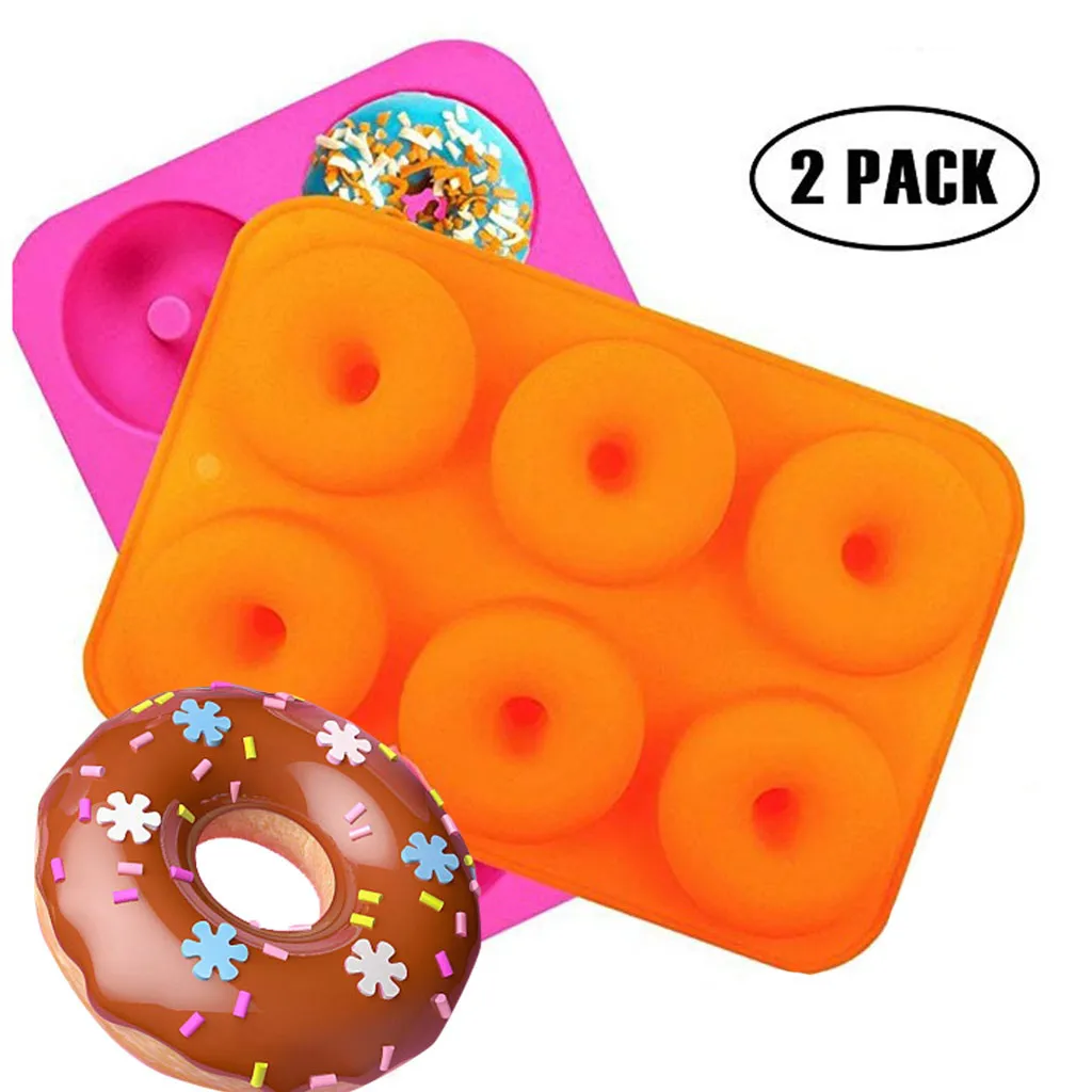 

Cake decorating tools Cavity Silicone Donut Baking Pan Non-Stick Mold Dishwasher Tools moldes de silicona para fondant