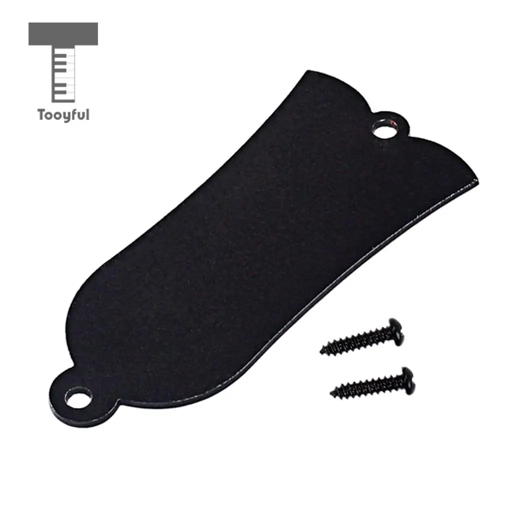 Tooyful Durable DIY Alloy Flower Pattern Truss Rod Cover Set for LP Electric Guitar Replacement Parts