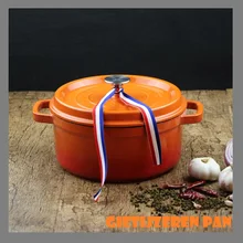 Чугунная кастрюля тушеная утолщенная чугунная эмалированная кастрюля суповая кастрюля gietijzeren кастрюля