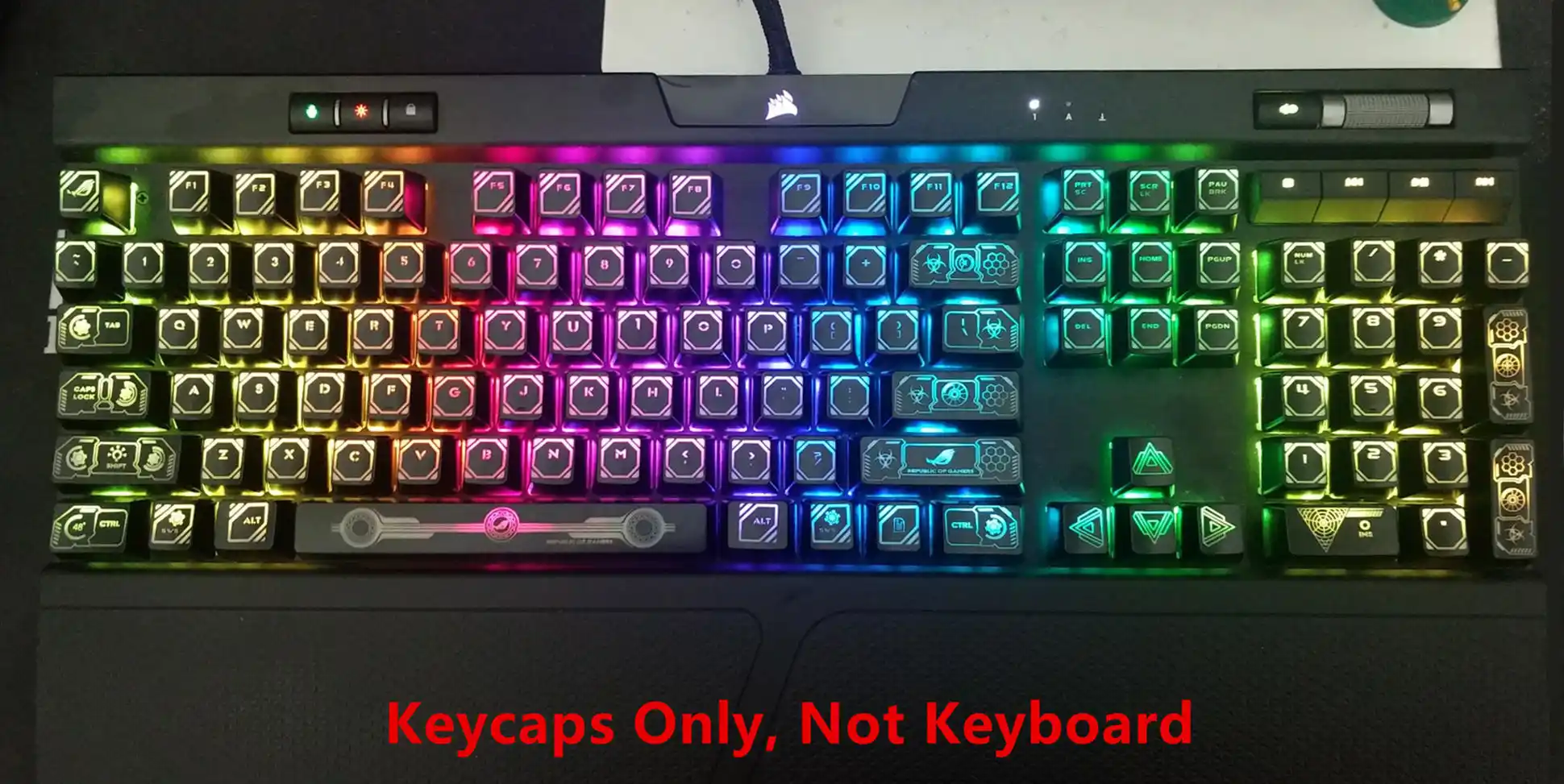 104 Keys Laser Backlit Keycap Set Gaming Keycaps Key Cap For Corsair K70 K65 Rgb K95 Strafe Mechanical Mx Gaming Keyboard Keyboards Aliexpress