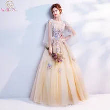 Платье для выпускного вечера цвета шампанского с аппликацией из жемчуга длинное ТРАПЕЦИЕВИДНОЕ Вечернее Платье vestidos de graduacion cortos реальные фотографии