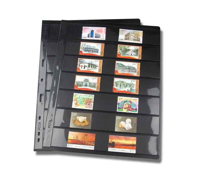 Stamp Album Inners 10PCS/Lot stamps lines grid transparent PVC page of stamp album loose-leaf inners of stamps holders not including cover PCCB
